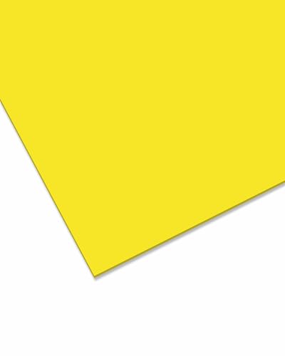 nattmann PLEXIGLAS® GS farbig, 3mm - vielseitig einsetzbare, bruchfeste Acrylglasplatte für Lichtobjekte und mehr, Markenqualität in 25x50 cm - gelb opak (1H01) von nattmann