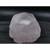 stimmungsvolles Rosenquarz-Teelicht von naturalmysticsu