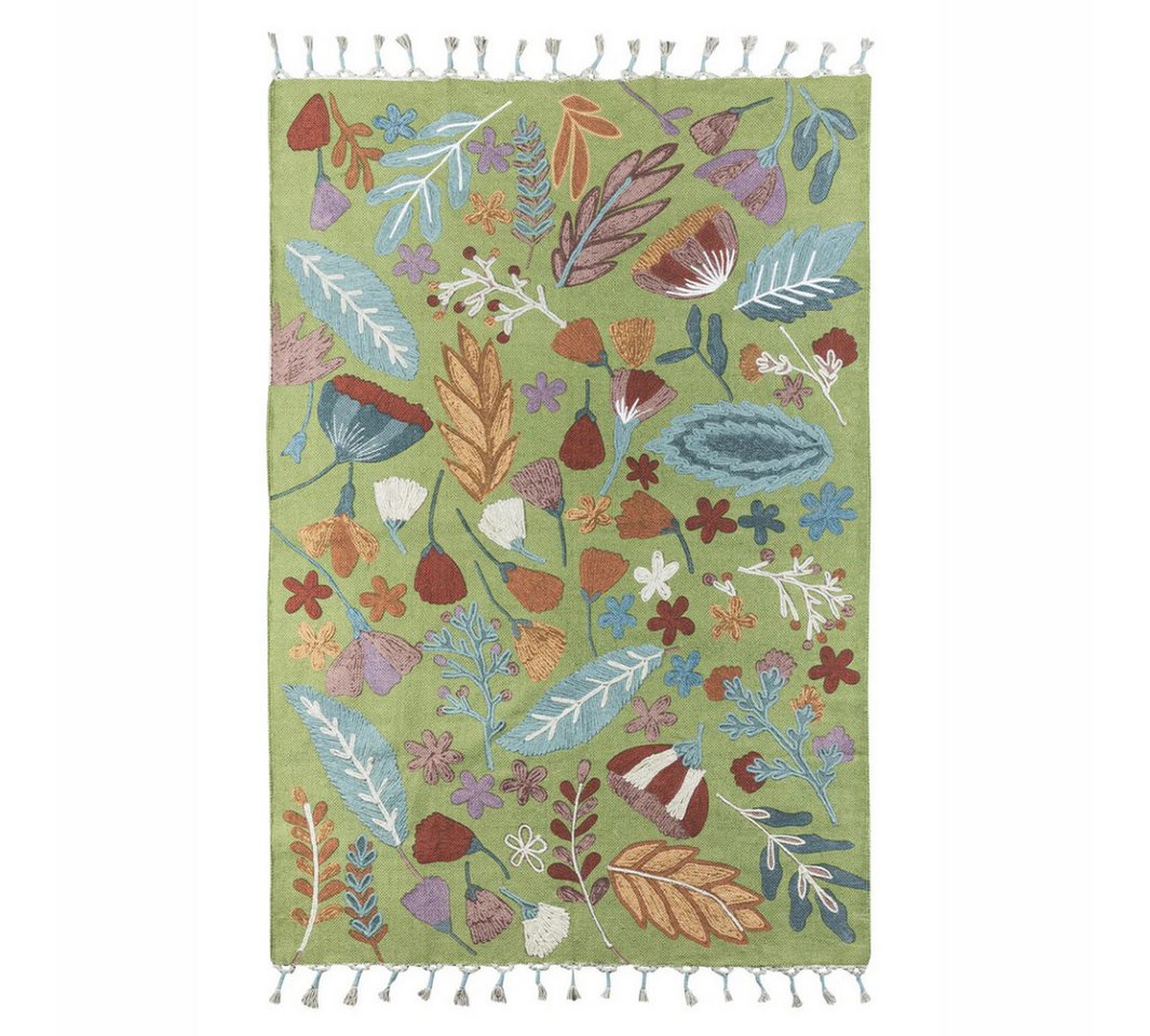 naturalplace Designteppich BOTANIC ART, 180 x 120 cm, handwerkliche Qualität, 100% Bio-Baumwolle, Rechteckig naturalplace Designteppich BOTANIC ART, 180 x 120 cm, handwerkliche Qualität, 100% Bio-Baumwolle, Rechteckig von naturalplace