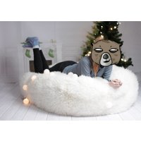 Sale Schaffell Sitzsack Weiss | Pouf Riesen Furry von naturalsheepskin