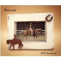 Bilderrahmen Mit Westernreiter Silhouette von naturarte