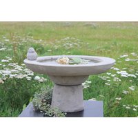 Schale Vogeltränke Vogelbad Pflanzschale 30/35 cm Steinguss Frostsicher Blütenschale Insektentränke Brunnenschale von naturelive2024