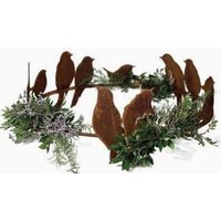 Vogel Ring Kranz Vögel Metall Rost Ø 30/40/50 cm H. 20 Frostsicher Massive Ausführung Gartenschmuck Kronleuchter von naturelive2024