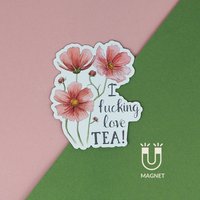 Kühlschrankmagnet Lustiger Magnet - Ich Vögele Liebe Tee von naughtyflorals