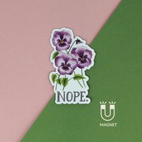 Kühlschrankmagnet Lustiger Magnet - Nope Magnet von naughtyflorals