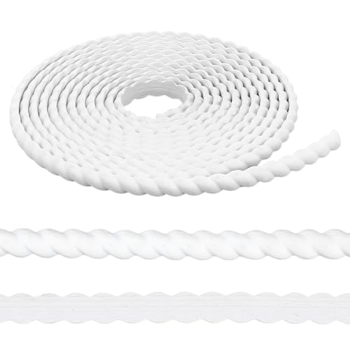 NBEADS 10m Flexible Zierleisten, 1.5cm PVC Zierleiste Leiste Decke Formteil Wand Trim Selbstklebende Leisten Randleiste für Möbel Tür Kleiderschrank Home Decor, Weiß von nbeads