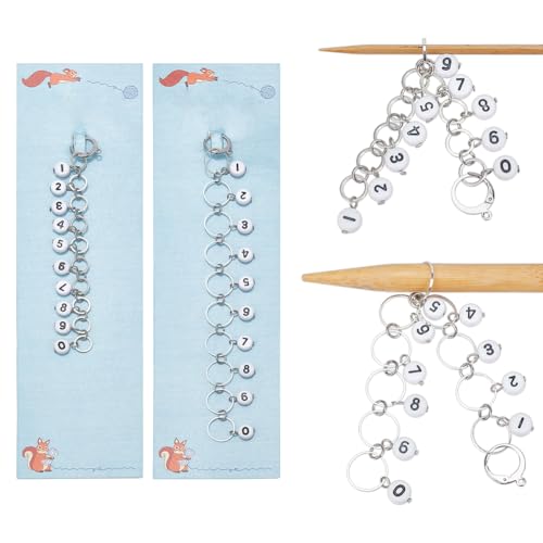 NBEADS 2 Stk. Nummer Perlen Stricken Reihe Zähler Ketten, Acryl Perlen Reihe Zählen Zubehör mit Linking Ring für Nähen Stricken Häkeln Projektfortschritt Verfolgen NBEADS 2 Stk. Nummer Perlen Stricken Reihe Zähler Ketten, Acryl Perlen Reihe Zählen Zubehör mit Linking Ring für Nähen Stricken Häkeln Projektfortschritt Verfolgen von nbeads