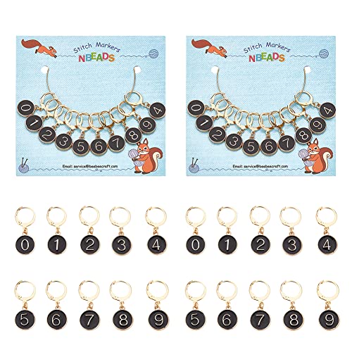 nbeads 20 Stück Nummer 0~9 Maschenmarkierer, Legierungs Emaille Zahlen Stichmarkierer Charms Flach Rund Abnehmbarer Verriegelungsstich Marker Zum Stricken Weben Nähen Zubehör Quilten, Schwarz nbeads 20 Stück Nummer 0~9 Maschenmarkierer, Legierungs Emaille Zahlen Stichmarkierer Charms Flach Rund Abnehmbarer Verriegelungsstich Marker Zum Stricken Weben Nähen Zubehör Quilten, Schwarz von nbeads