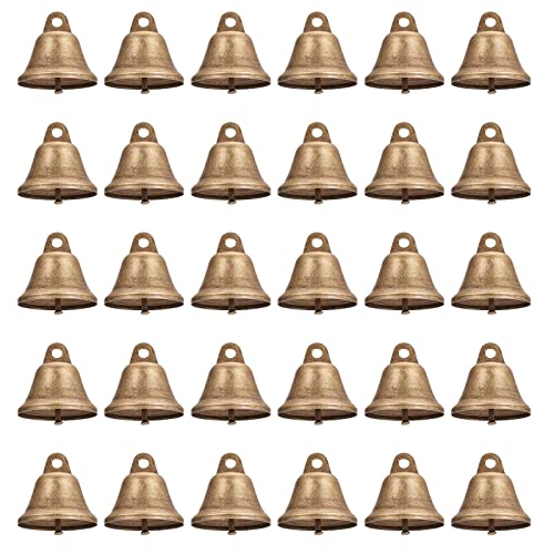 NBEADS 30 Stück 38mm Antike Bronze Vintage Jingle Bells Für Hauptdekorationen Hängende Hochzeit Dekorations Fertigkeiten Äolische Glockenherstellung Einbruch Weihnachtsglocken Machen von nbeads