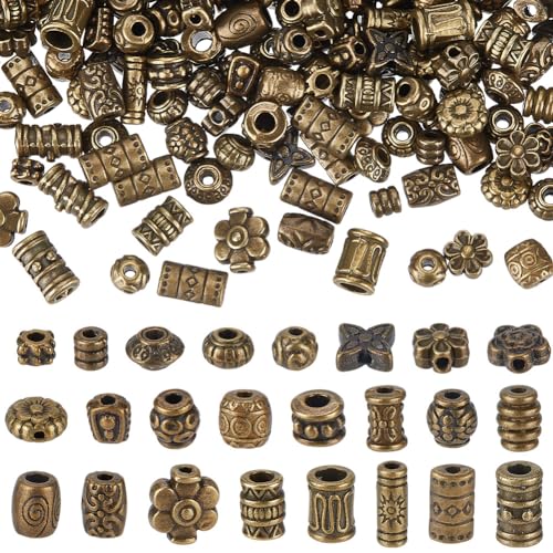 NBEADS 360 Stück 24 Stile Tibetische Legierung Spacer Perlen, Antike Bronze, Loch: 1-3mm NBEADS 360 Stück 24 Stile Tibetische Legierung Spacer Perlen, Antike Bronze, Loch: 1-3mm von nbeads