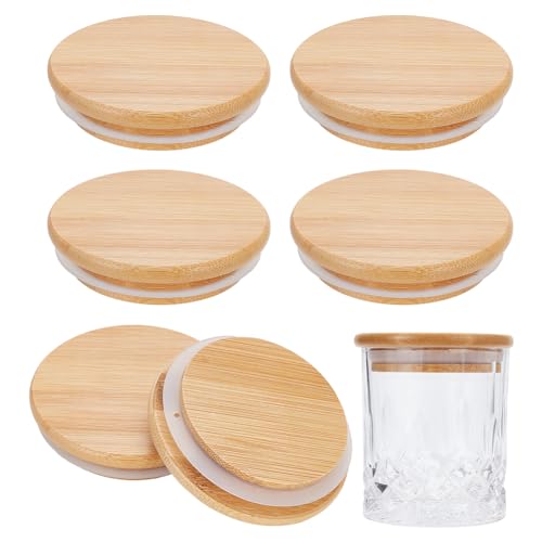 NBEADS 6 Stück Einmachglas-Bambusdeckel, 8.5×2cm Runde Flaschenverschlüsse Mit Lebensmittelechter Silikonversiegelung Wiederverwendbare Verschlussdeckel Für Einmachgläser Mit Weiter Öffnung NBEADS 6 Stück Einmachglas-Bambusdeckel, 8.5×2cm Runde Flaschenverschlüsse Mit Lebensmittelechter Silikonversiegelung Wiederverwendbare Verschlussdeckel Für Einmachgläser Mit Weiter Öffnung von nbeads