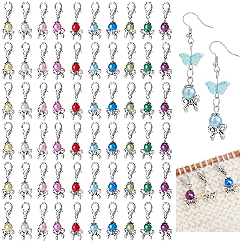 NBEADS 60 Stück Kunstperle Maschenmarkierer, Tibetischer Stil Bowknot Häkelstichmarker Charms Verriegelung Stichmarker Stitch Markers für Stricken Weben Nähen Zubehör Quilten Schmuck Herstellung NBEADS 60 Stück Kunstperle Maschenmarkierer, Tibetischer Stil Bowknot Häkelstichmarker Charms Verriegelung Stichmarker Stitch Markers für Stricken Weben Nähen Zubehör Quilten Schmuck Herstellung von nbeads