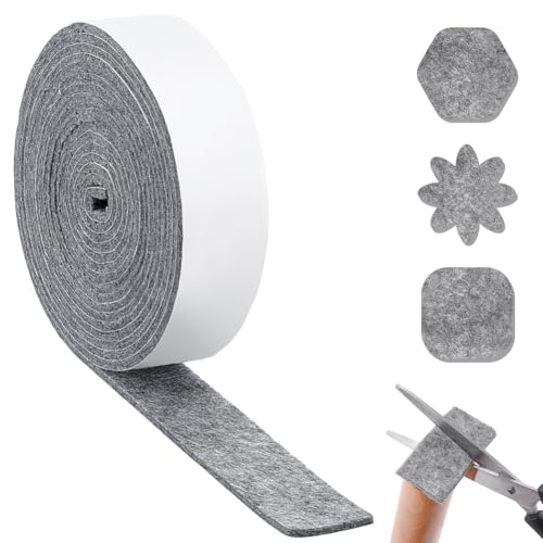 NBEADS 600x5cm Selbstklebendes Filzband, Grauer Selbstklebender Filzgleiter Filzrolle Auf Der Rückseite rutschfeste Filz Möbelpolster Zum Schutz Von Hartholzböden Stuhl Und Wandschutz, 0.5cm Dick NBEADS 600x5cm Selbstklebendes Filzband, Grauer Selbstklebender Filzgleiter Filzrolle Auf Der Rückseite rutschfeste Filz Möbelpolster Zum Schutz Von Hartholzböden Stuhl Und Wandschutz, 0.5cm Dick von nbeads