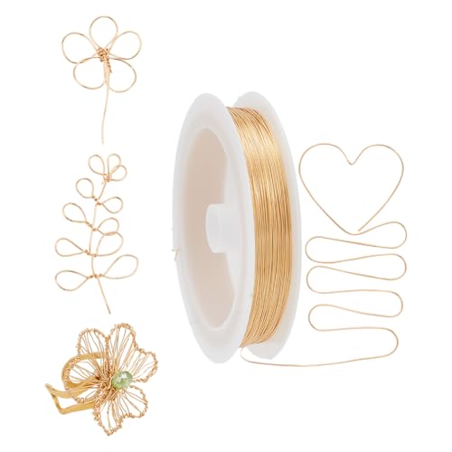 NBEADS 98 m 18K Vergoldeter Kupferdraht, 28 Gauge Schmuckherstellung Draht Biegsamer Basteldraht Weicher Perlendraht Anlaufsicherer Draht für DIY Kunsthandwerk Schmuckherstellung NBEADS 98 m 18K Vergoldeter Kupferdraht, 28 Gauge Schmuckherstellung Draht Biegsamer Basteldraht Weicher Perlendraht Anlaufsicherer Draht für DIY Kunsthandwerk Schmuckherstellung von nbeads