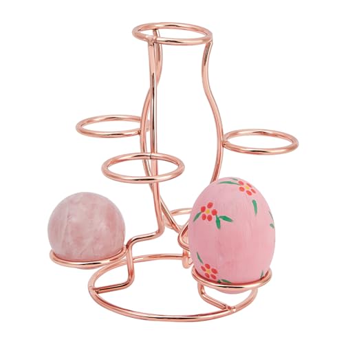 NBEADS Kristallkugel-Halter, 7 Eier Display Ständer Rose Gold Eisen Multi-Sphere Display-Halter für Kristallkugel Kugel Globus Home Office Decor Ornament, 12x10.5x14.2cm NBEADS Kristallkugel-Halter, 7 Eier Display Ständer Rose Gold Eisen Multi-Sphere Display-Halter für Kristallkugel Kugel Globus Home Office Decor Ornament, 12x10.5x14.2cm von nbeads