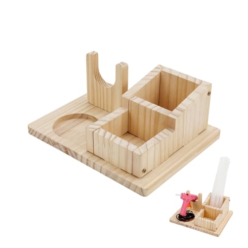 NBEADS Mini Heißklebepistolenhalter Mit Klebestift Organizer, Ständer Für Klebepistolenhalter Für Bastelaufbewahrung Und Heimwerkerprojekte, 25x19.9x9.5cm von nbeads