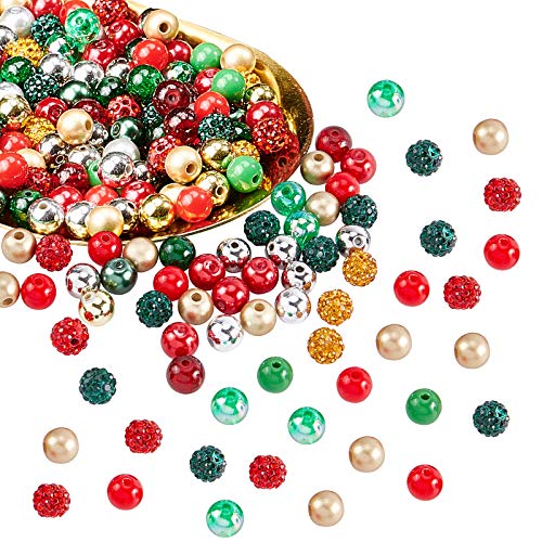 NBEADS Über 180 Stück 8mm Gemischte Weihnachtsperlen, Sortiertes Material Glas Lose Perlen Distanzperlen Für Die Schmuckherstellung NBEADS Über 180 Stück 8mm Gemischte Weihnachtsperlen, Sortiertes Material Glas Lose Perlen Distanzperlen Für Die Schmuckherstellung von nbeads