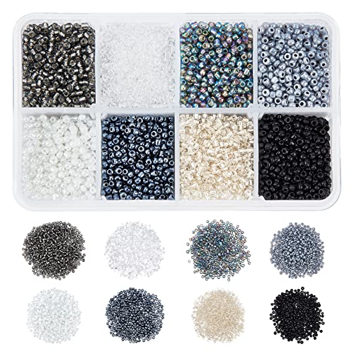 nbeads 1, 12500pcs 12/0, Ceylon-Glas, Runde Perlen, lose Perlen für Schmuckherstellung, grau nbeads 1, 12500pcs 12/0, Ceylon-Glas, Runde Perlen, lose Perlen für Schmuckherstellung, grau von nbeads