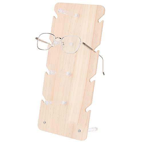 nbeads 4-Stöckiger Holz Brillenständer, Sonnenbrillen Rack Brillen Display Halter Tischplatte Einzelhandel Brillen Schmuck Organizer Für Brillen Sonnenbrille Schattierungen Anzeigen, 32.9x14.9x0.5 cm von nbeads