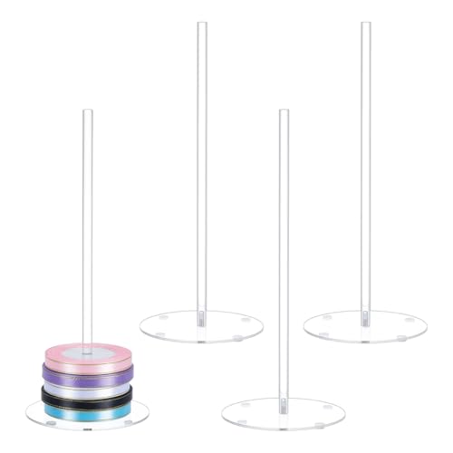 nbeads 4 Stück Donuthalter Aus Acryl, Transparenter Donut Präsentationsständer Donut Turm Ständer Bagel Präsentationsturm Donut Halter Für Geburtstag Hochzeit Weihnachten Neujahrsparty von nbeads