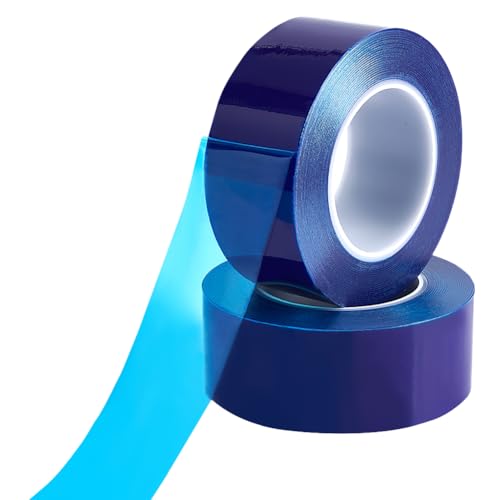 nbeads 400 m Blaue Oberflächen-Schutzfolie, 5cm Breites PE Abdeckfolie Barrier Film Roll Staubschutzfolie Glasschutzfolie Für Fenster Glas Metall Kunststoff von nbeads
