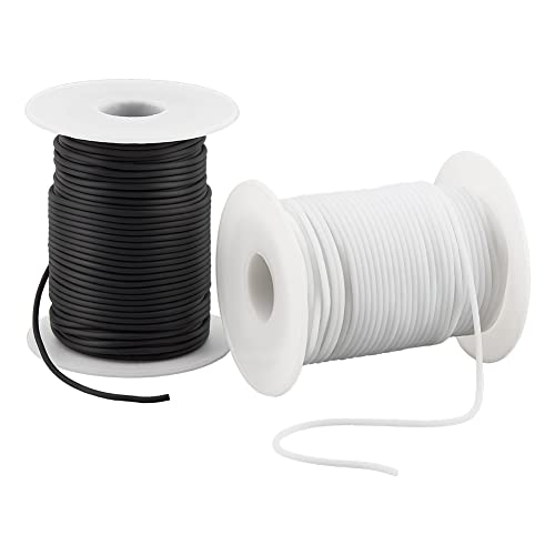 nbeads 65.6 Yards/60 m Vollgummischnur, 2 mm Schwarz Weiß Kunststoffseil Hohle Gummischlauchschnur Runde Elastische Kordel Perlen Basteln Stretchschnur Für DIY Bastelarbeiten nbeads 65.6 Yards/60 m Vollgummischnur, 2 mm Schwarz Weiß Kunststoffseil Hohle Gummischlauchschnur Runde Elastische Kordel Perlen Basteln Stretchschnur Für DIY Bastelarbeiten von nbeads
