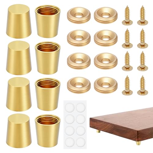 nbeads 8 Satz Schneidebrettfüße, 15mm /0.59 Zoll Schneidebrettfüße Aus Messing Mit Rutschfesten Pads Mini Schrankbeinfüße Geeignet Für Tisch Sofa Möbel nbeads 8 Satz Schneidebrettfüße, 15mm /0.59 Zoll Schneidebrettfüße Aus Messing Mit Rutschfesten Pads Mini Schrankbeinfüße Geeignet Für Tisch Sofa Möbel von nbeads