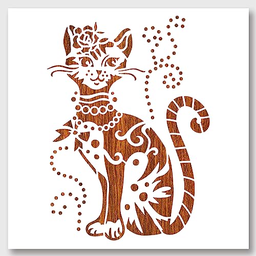 nbeads Katze Schablone 29.7×21cm, Wiederverwendbare PET-Tierschablonen-Vorlage Robuste DIY Kunst Und Handwerks-Malwandschablonen Zum Malen Auf Holz Leinwand Papier Möbelwand nbeads Katze Schablone 29.7×21cm, Wiederverwendbare PET-Tierschablonen-Vorlage Robuste DIY Kunst Und Handwerks-Malwandschablonen Zum Malen Auf Holz Leinwand Papier Möbelwand von nbeads