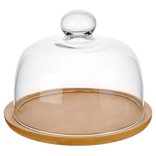 nbeads Mini Kuchenglocke Aus Bambusglas Mit Sockel, Kleine Cloche Klarglas Glocke Jar Cover Tortenständer Mit Glaskuppel Für Küche Backen Geschenke, 20.5x20.5x16cm nbeads Mini Kuchenglocke Aus Bambusglas Mit Sockel, Kleine Cloche Klarglas Glocke Jar Cover Tortenständer Mit Glaskuppel Für Küche Backen Geschenke, 20.5x20.5x16cm von nbeads