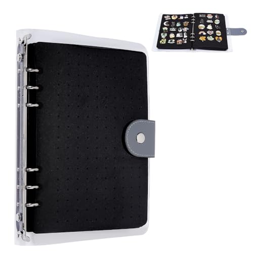 NBEADS Pin Display Buch, 23.2×17.5×2.55cm Tragbares Pin Buch Filz Brosche Lagerung Lose-Blatt-Binder Notizbuch-Alben mit Kunststoffabdeckung für Emaille Pin Schmuck Pin, schwarz NBEADS Pin Display Buch, 23.2×17.5×2.55cm Tragbares Pin Buch Filz Brosche Lagerung Lose-Blatt-Binder Notizbuch-Alben mit Kunststoffabdeckung für Emaille Pin Schmuck Pin, schwarz von nbeads