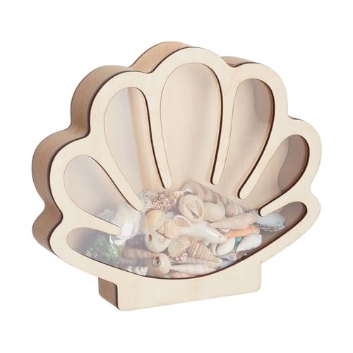 nbeads Schattenbox mit Schlitz, Muschel Geformt Muschel-Vitrine aus Holz mit Klarem Fenster Seashell Display Box für Muschelsammlung Home Decor, 17.8x3.2x15.5cm nbeads Schattenbox mit Schlitz, Muschel Geformt Muschel-Vitrine aus Holz mit Klarem Fenster Seashell Display Box für Muschelsammlung Home Decor, 17.8x3.2x15.5cm von nbeads
