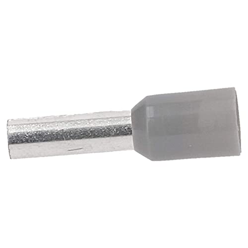 100 Stück Aderendhülsen Isoliert grau 4,0mm² von NDN-Tech24