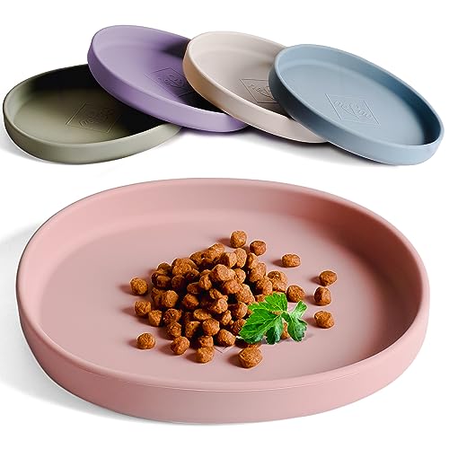 ne&no Futternapf für Katzen [nala Collection] - Flache Futterschale | Silikonnapf Breit | Fressnapf | Silikon Napf | Katzenfutter Teller von ne&no