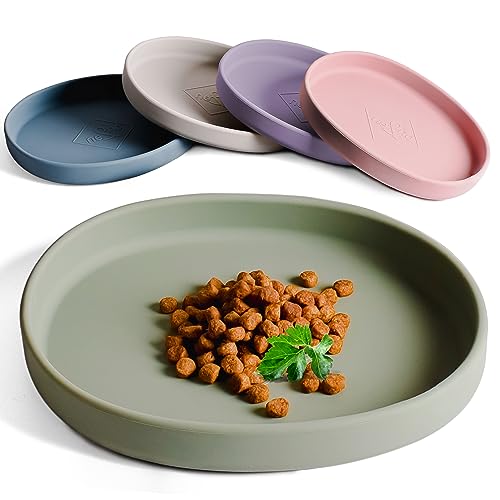 ne&no Futternapf für Katzen [nala Collection] - Flache Futterschale | Silikonnapf Breit | Fressnapf | Silikon Napf | Katzenfutter Teller von ne&no