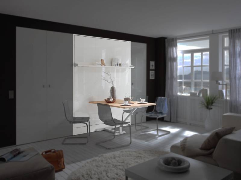Nehl Schrank-Längsbett mitTisch 2455 2-Raum-Wunder von nehl Wohn-Ideen