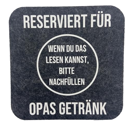 NeLi Untersetzer Opa Getränk aus Filz Geschenkidee für Gläser Geschenk zum Geburtstag von neli