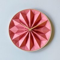 Origami Uhr Aus Papier Mit Holzrahmen, Geschenk Zum Ersten Jahrestag, Modernes Einzigartiges Papierjubiläum von nellianna