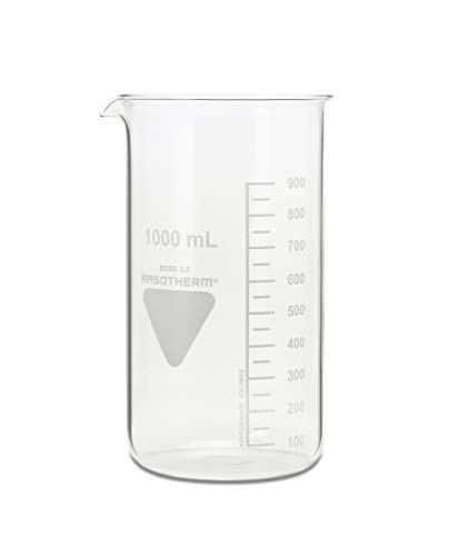 RASOTHERM Becherglas hohe Form mit Ausguss, (Boro 3.3), 1000 ml von Rasotherm
