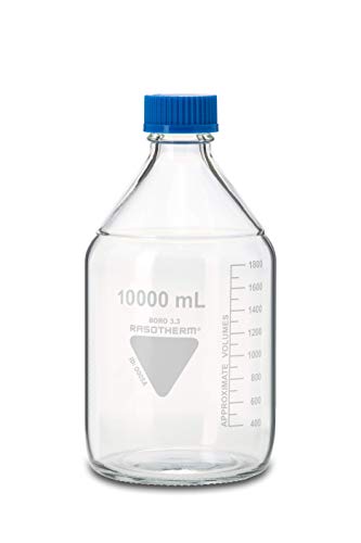 Rasotherm Boro 3.3 Laborflaschen, Blaue Schraubkappe, GL45 Gewinde, 10000ml Kapazität Rasotherm Boro 3.3 Laborflaschen, Blaue Schraubkappe, GL45 Gewinde, 10000ml Kapazität von Rasotherm