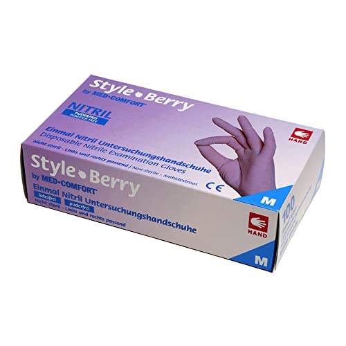 neoLab 1-0816 Nitril Einmalhandschuhe, Größe M, Rosa, 100 Stück von neoLab