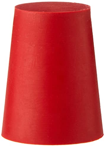 Deutsch und Neumann Deutsch & Neumann Gummistopfen, Rot, 24mm Durchmesser, 30mm Höhe, 10 Stück von neoLab