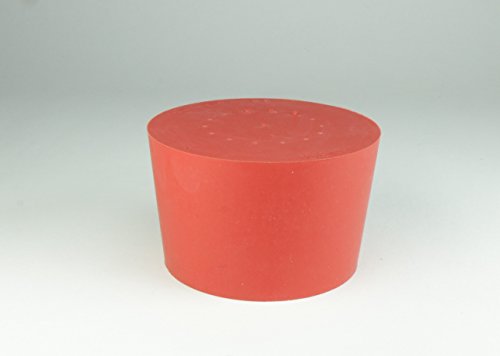 neoLab 1-1023 Gummistopfen, 44 mm x 36 mm, 40 mm hoch, Rot (5-er Pack) von neoLab
