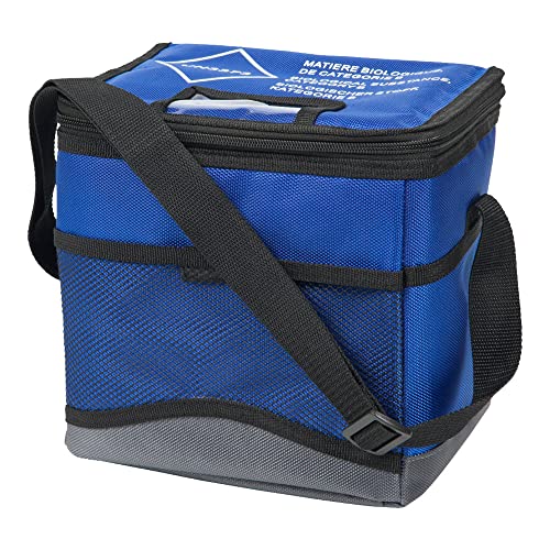 neoLab 1-1391 Biohazard Kühltasche, 220mm x 180mm, 6L Volumen, Blau/Grau von neoLab