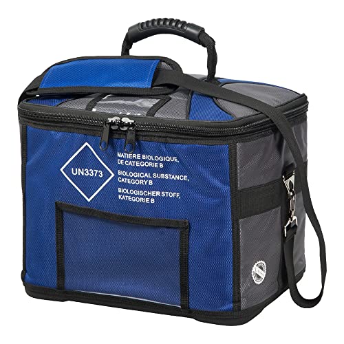 neoLab 1-1392 Biohazard Kühltasche, 340mm x 250mm, 16L Volumen, Blau/Grau von neoLab