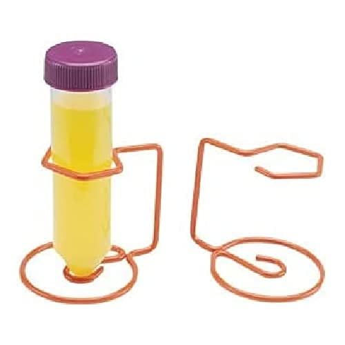 neoLab Epoxidharzbeschichtet Stahl Ständer für 1 50ml Zentrifugenröhrchen, Orange, 67mm x 67mm von neoLab