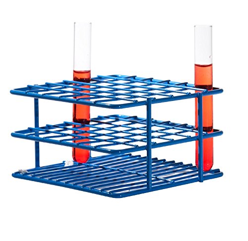 neoLab Epoxidharzbeschichtet Stahl Ständer für 6 x 6 Loch 50ml Zentrifugenröhrchen, Blau, 229mm x 89mm von neoLab
