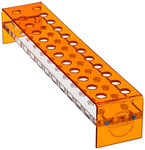 neoLab 1-5066 Acryl-Gestelle, 2 x 12 Loch für Eppendorf-Reaktionsgefäße, Orange von neoLab