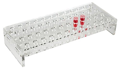 neoLabLine Acrylglas-Gestell für 4 x 12 0.5ml Eppendorf-Reaktionsgefäße, 262mm x 100mm x 50mm von neoLab