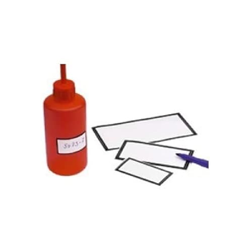 neoLab LDPE Etikett mit Rand, Weiß/Schwarz, 74mm x 37mm, 10 Stück von neoLab