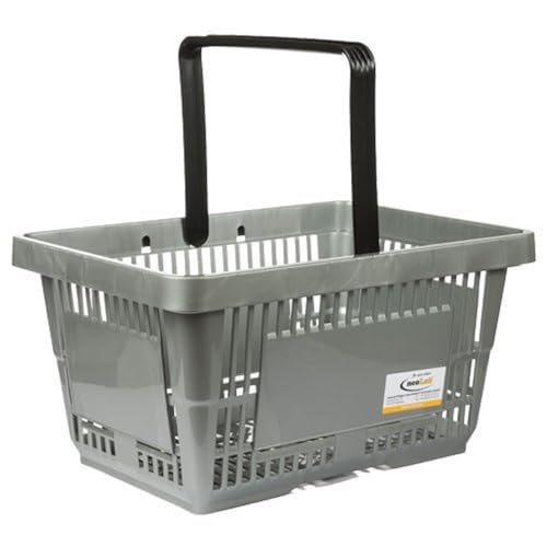 neoLab Laborkorb aus Polypropylen mit Schwarz Griff, Grau, 20l Kapazität, 430mm x 300mm x 230mm von neoLab